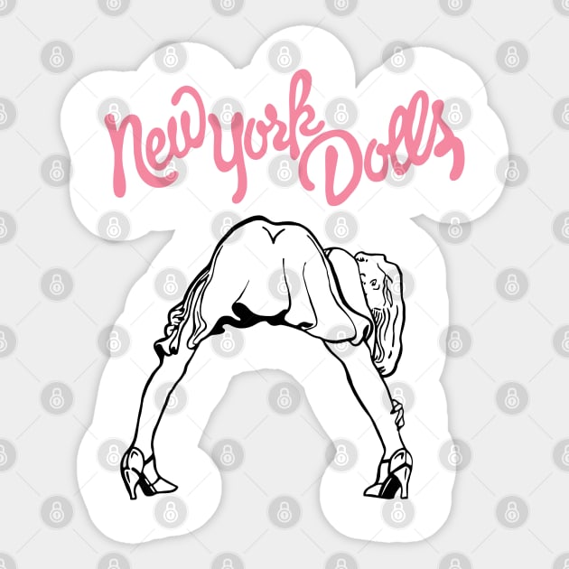 New York Dolls Bent Girl Sticker by Chewbaccadoll